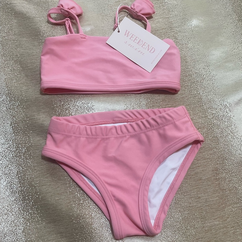 Weekend Swim Baby Pink Two-Piece Swim Set